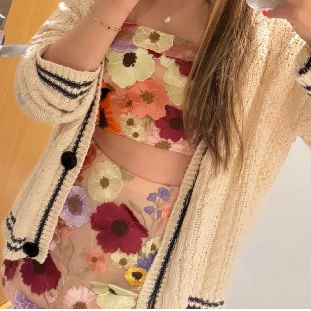 Altard state grace 3D flower tube top